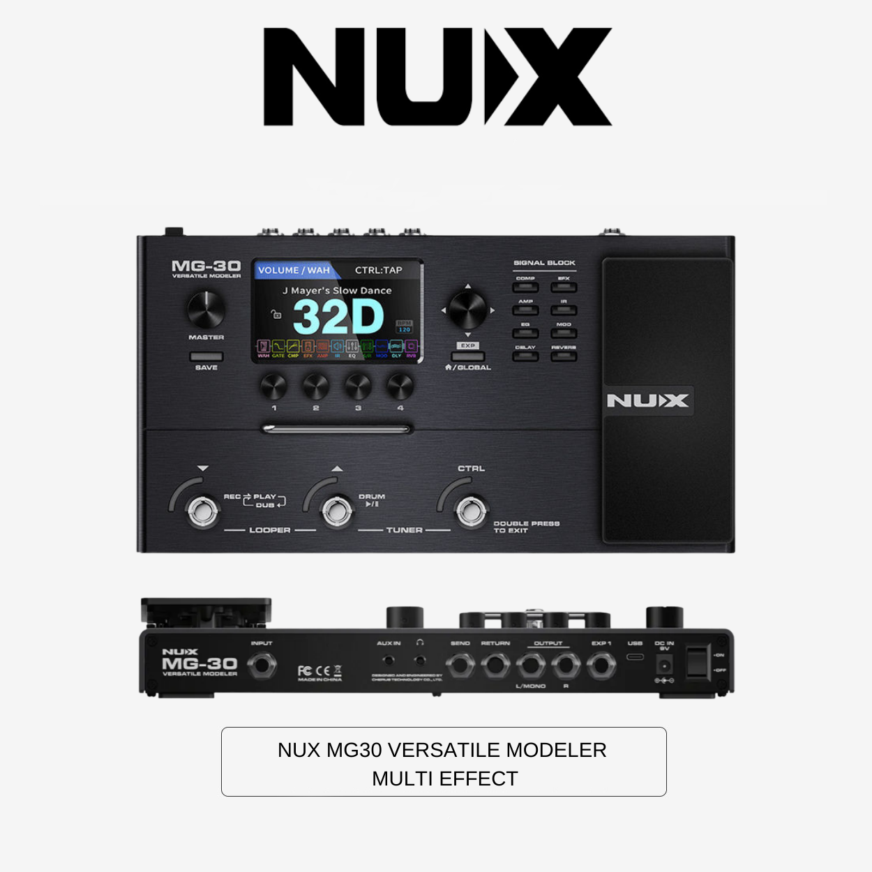 NUX MG-30 Versatile Guitar Amp Modeler Multi-Effects Pedal With Impulse