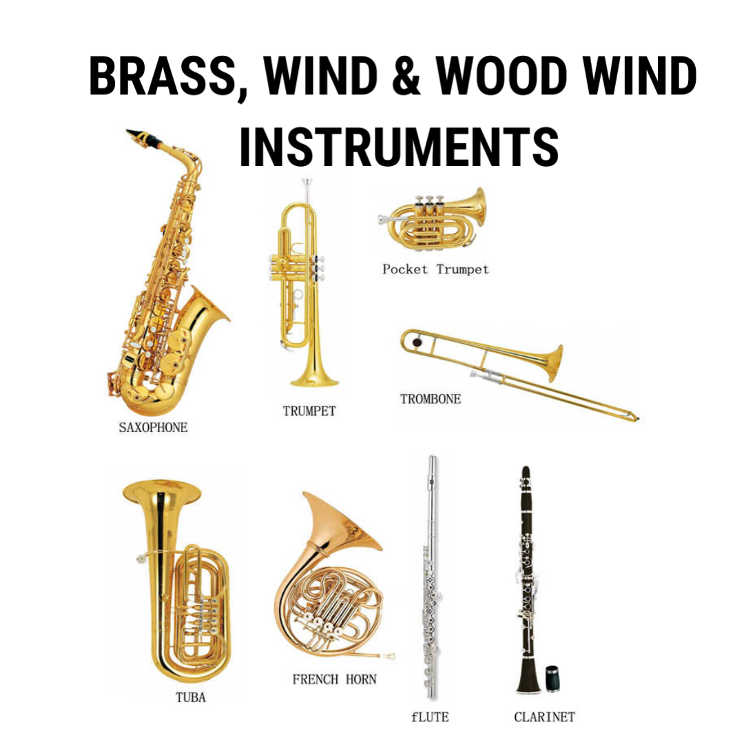 Brass, Wind & Wood Wind Instruments