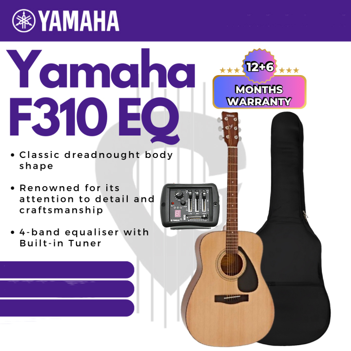 Yamaha F310 Steel Strings Acoustic Guitar, Natural (YAMAHA EQ ADDED)