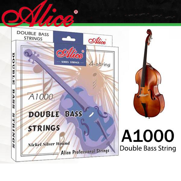 Alice Double Bass Strings Set Steel Core, G/D/A/E