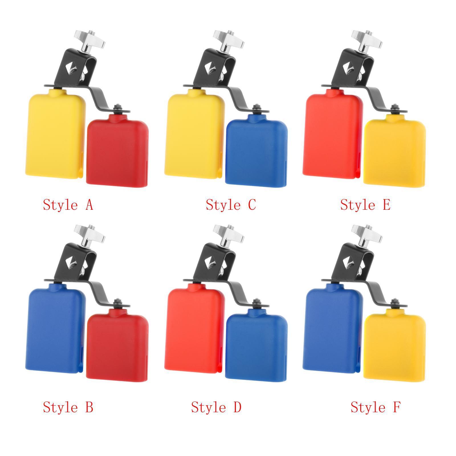 Low High Pitched Drum Set Percussion Multicolor Cow Bell Accessory