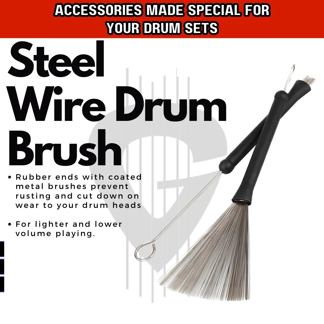Jazz / Rock Retractable Aluminium Alloy Steel Wire Metal Drum Stick / Drum Brush(Pair)