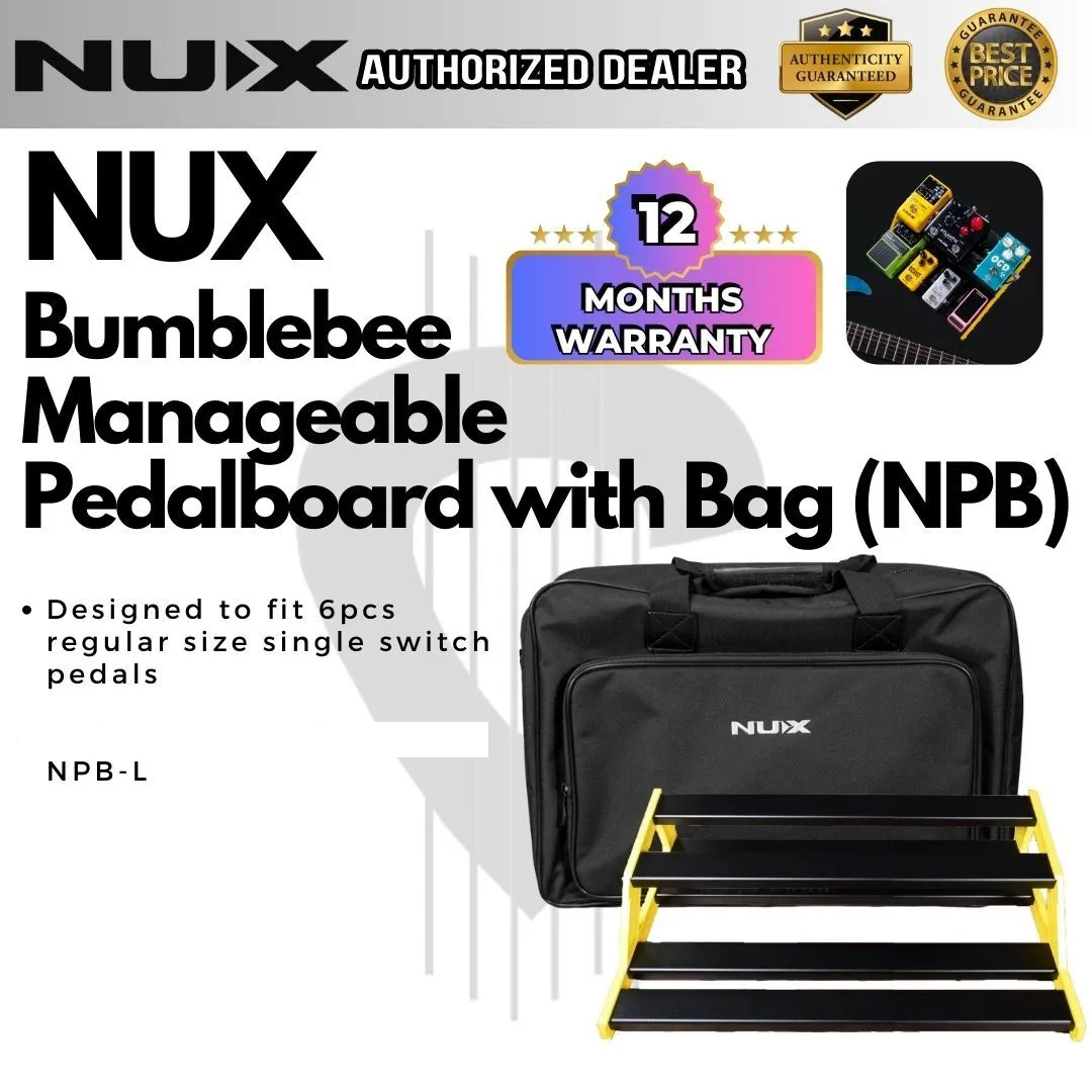 NUX NPB-M Bumblebee Manageable Guitar Pedalboard With Bag(Large)