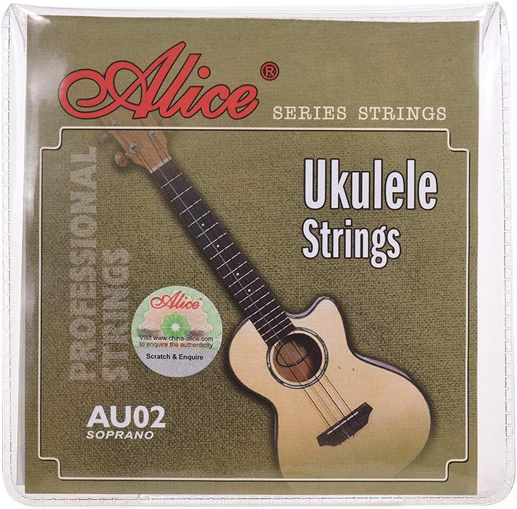 Alice AU02 Soprano Ukulele Strings Set(B-F-D-A) Black Nylon (.022-.032)