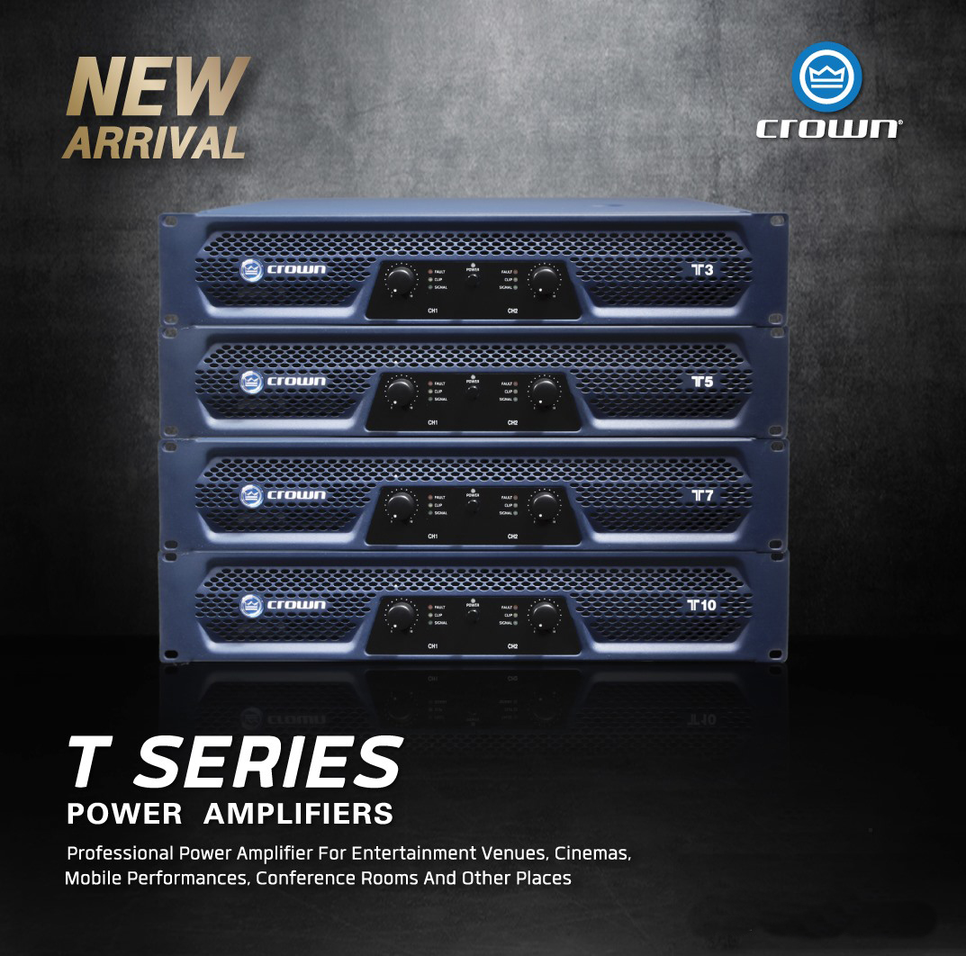 CROWN T-10 2 Channel Power Amplifier 2 x 1000w