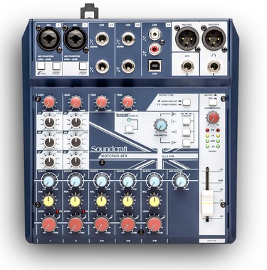 Soundcraft Notepad-8FX  Audio Interface Mixing Console with USB I/O and Lexicon Effects | Sound Card
