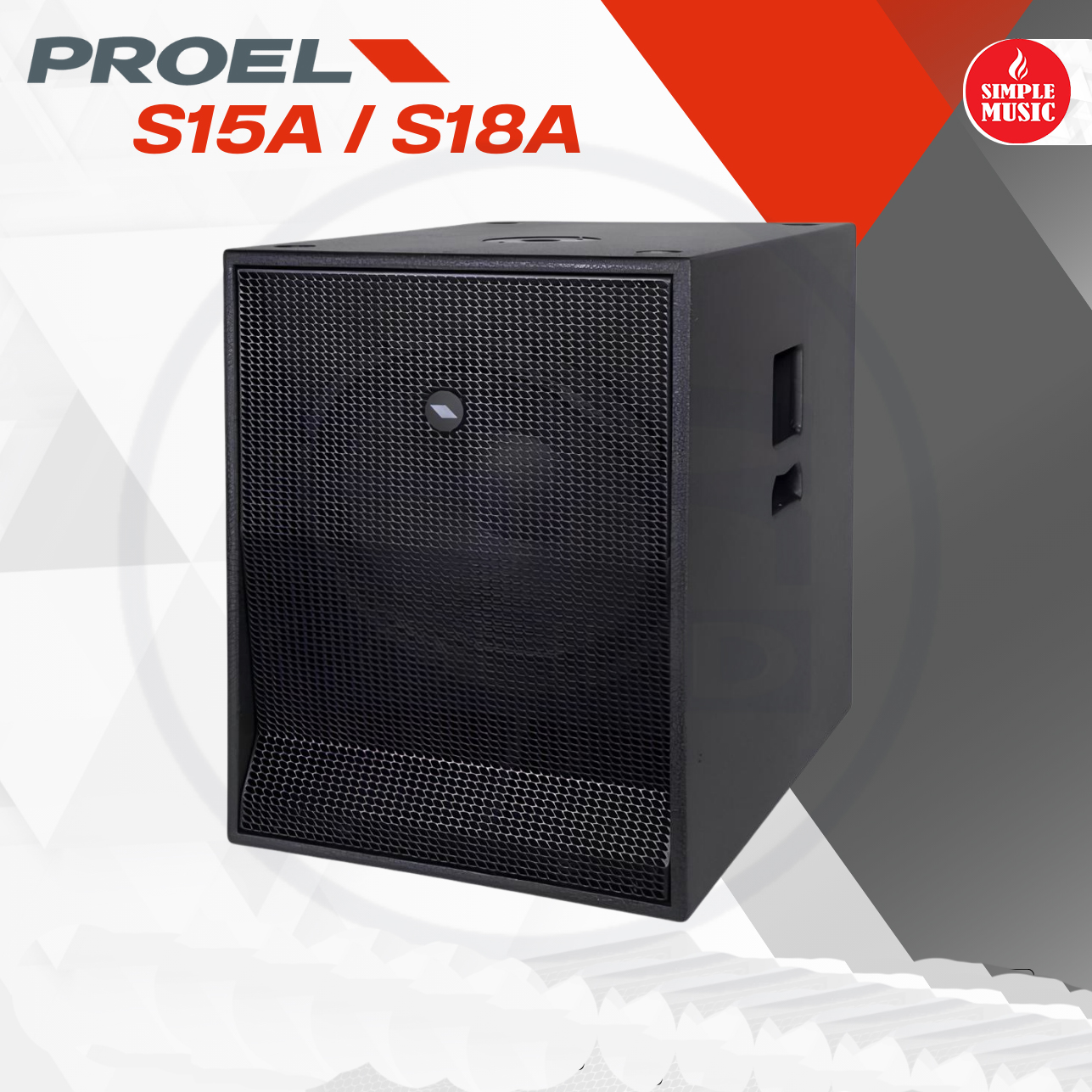 PROEL S15A 1200W 15" Active Hybrid Subwoofer Bass Bin Speaker