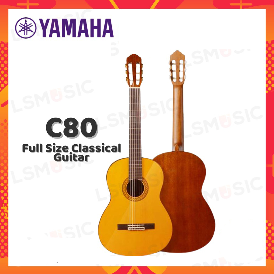 Yamaha C80 Full Size Nylon Classical Guitar, Natural