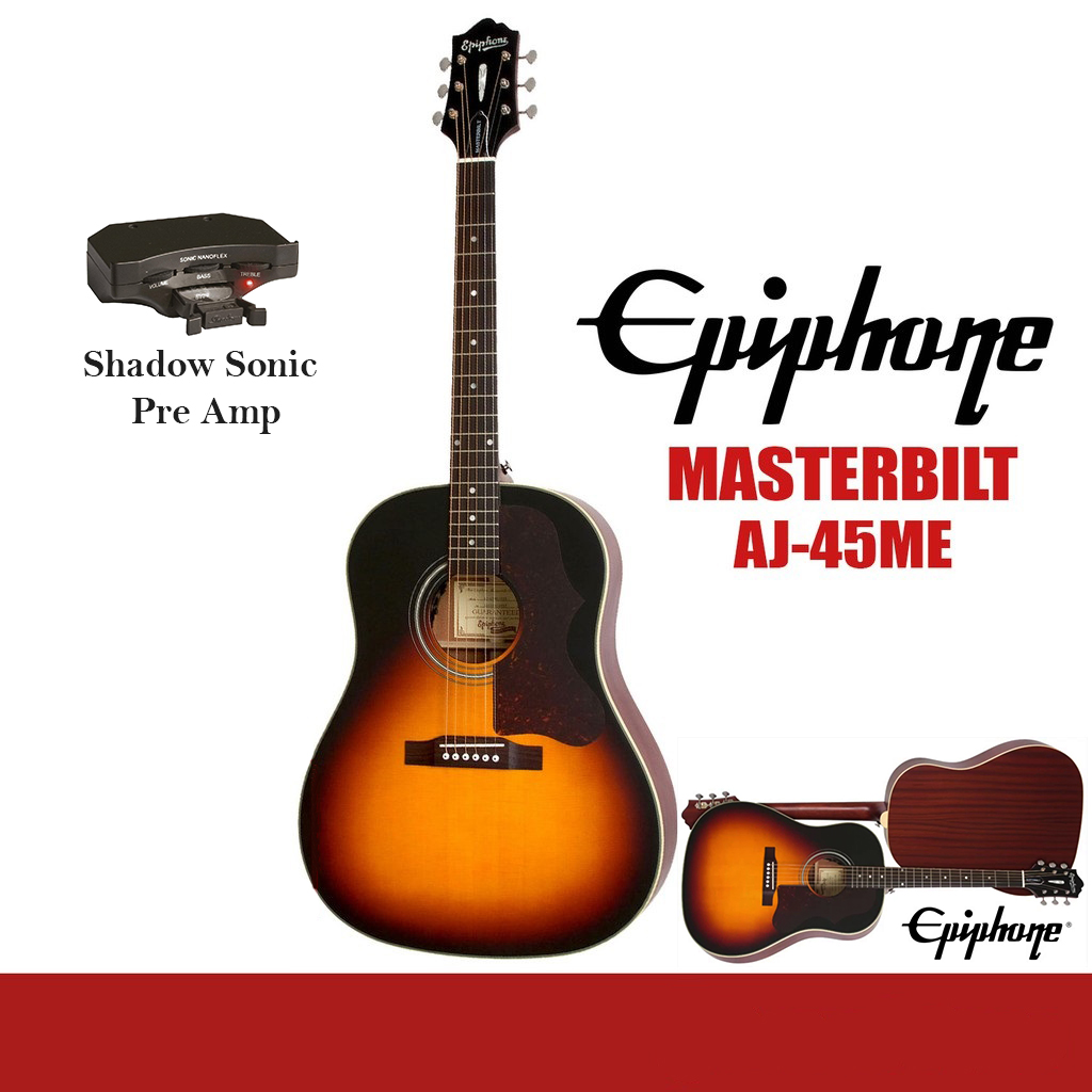 Epiphone Masterbilt AJ-45ME VSS (Full Solid Wood Acoustic Guitar)