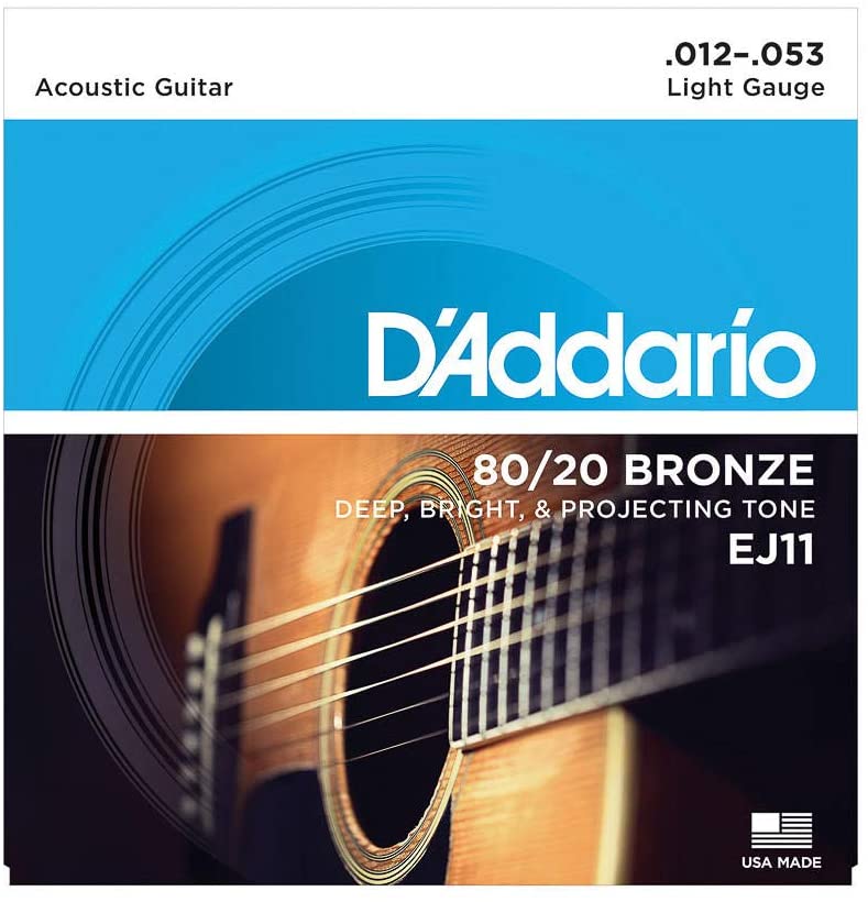 D'Addario EJ11 Light 80/20 Bronze Acoustic Strings