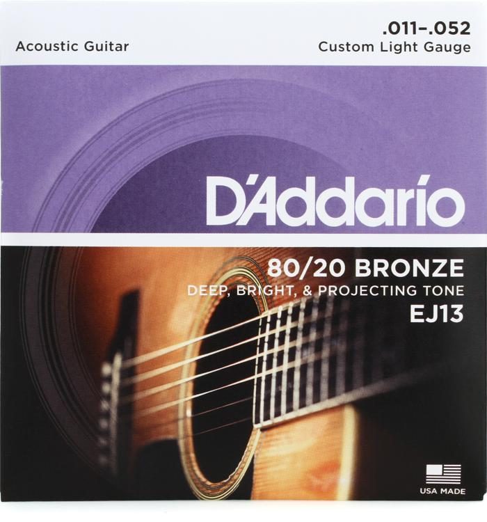 D'Addario EJ13 80/20 Bronze Acoustic Guitar Strings Set