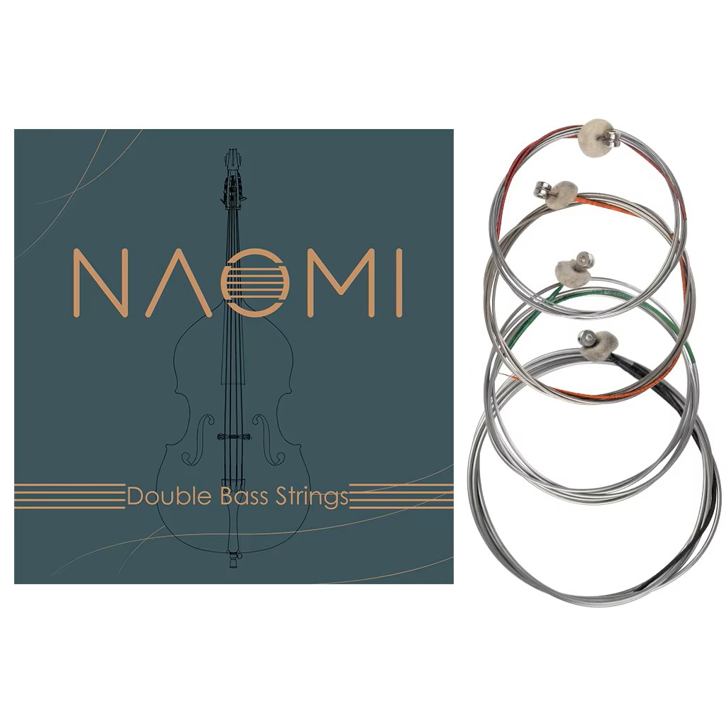 NAOMI 4pcs/set Upright Bass Strings Double Bass Strings 4/4 Size G D A E Contrabass Strings