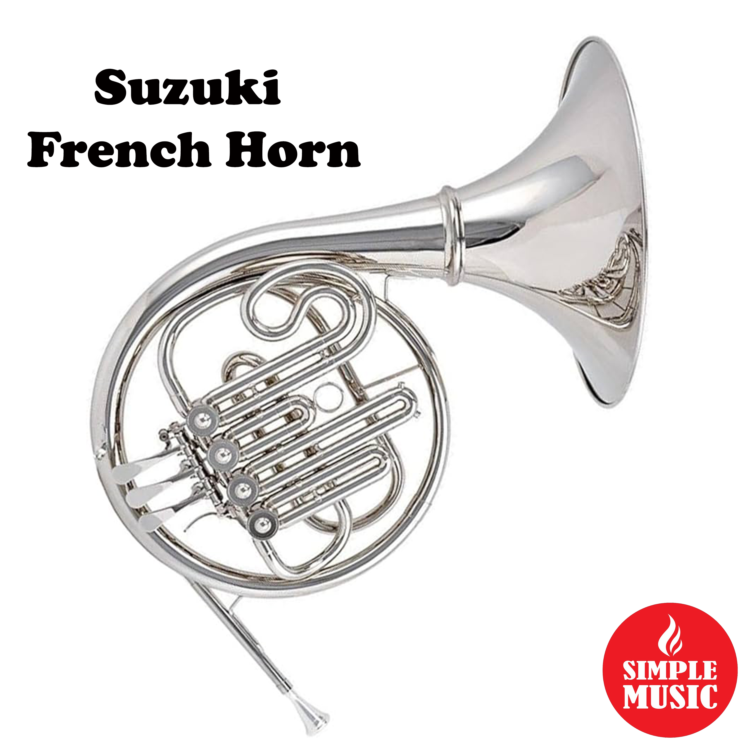 Suzuki Professional Brass Material Silver Nickel F/Bb Double French Horn 4 Key