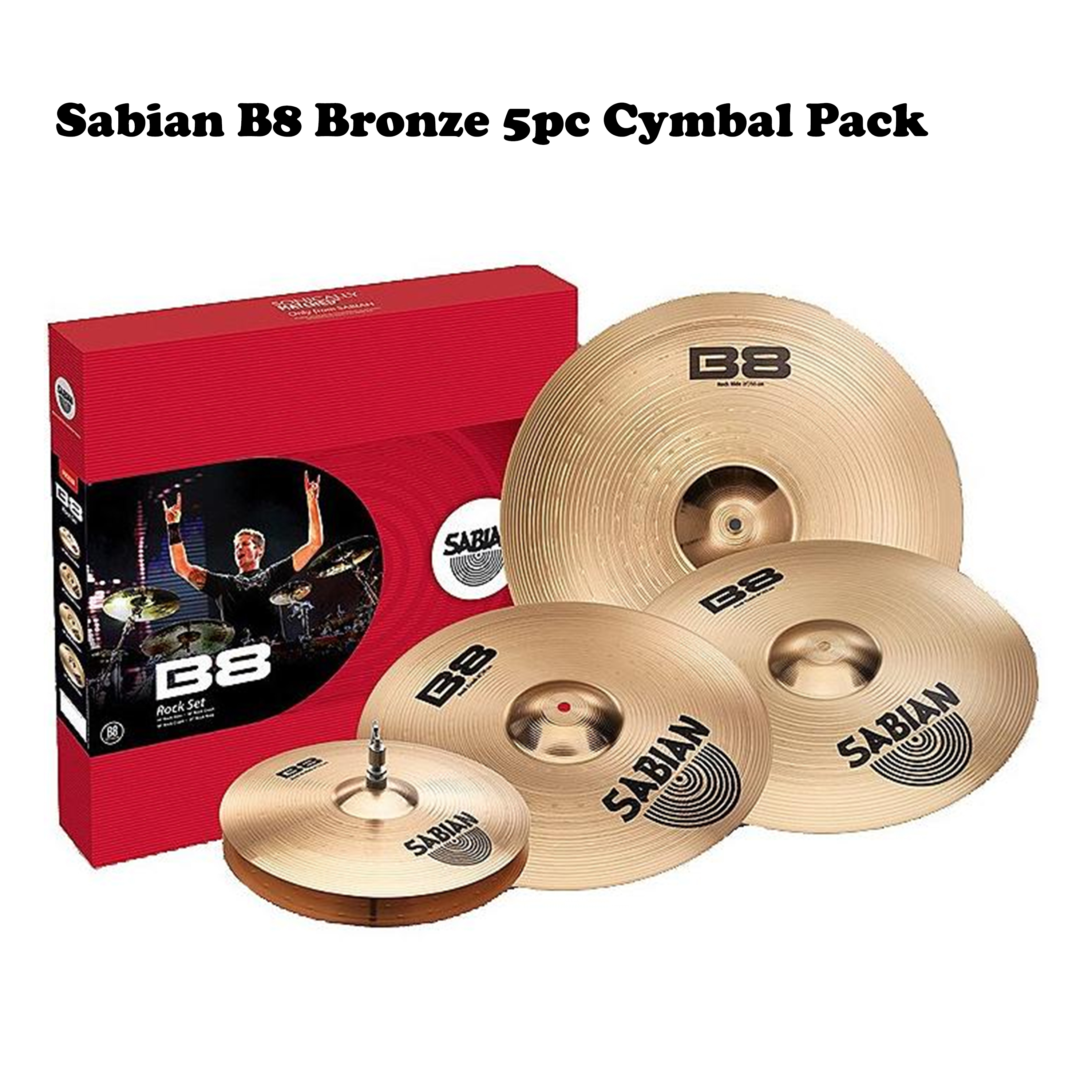 Sabian B8 Bronze 5pc Cymbal Pack