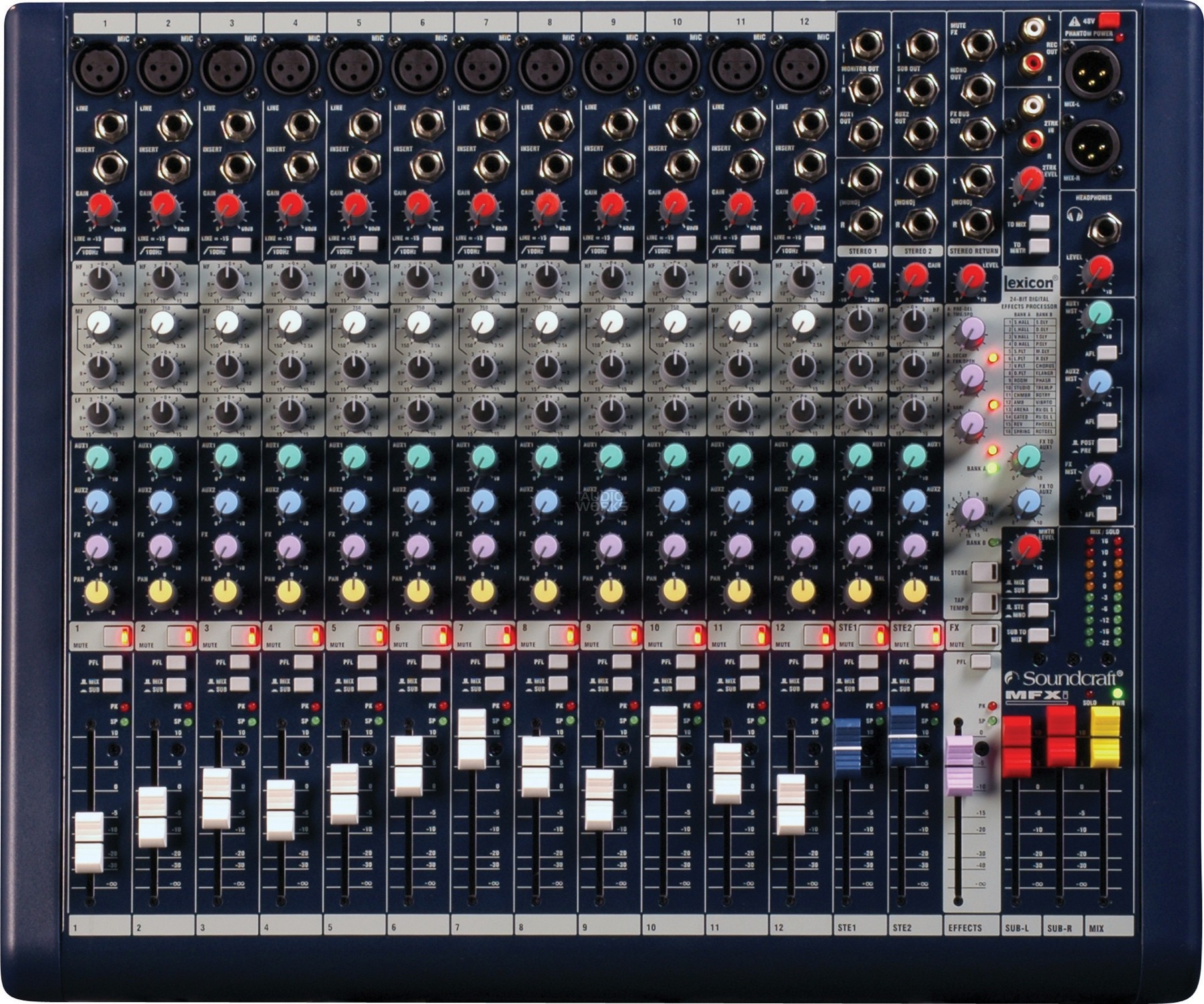 Soundcraft MFX12 12-Channel Recording Mixer with Lexicon Effects