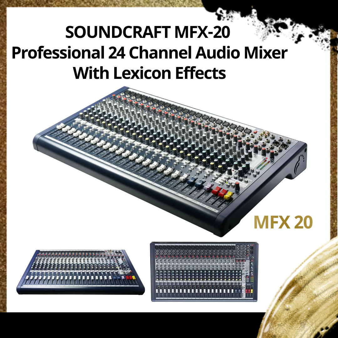 Soundcraft MFX20 24 Channel Professional Audio Mixer with Lexicon Effects