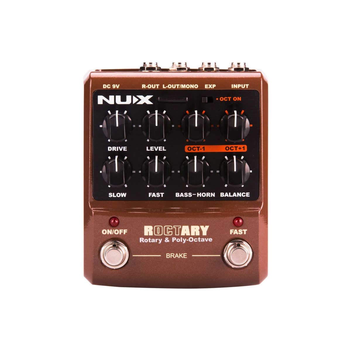 NUX Roctary force guitar effects pedal Rotary Speaker Simulator and cabinet polyphonic Octave effect 2 in