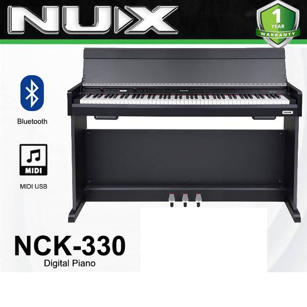 NUX NCK-330 88 Key Upright Digital Piano, Combination Classic and Modern Piano with Bluetooth