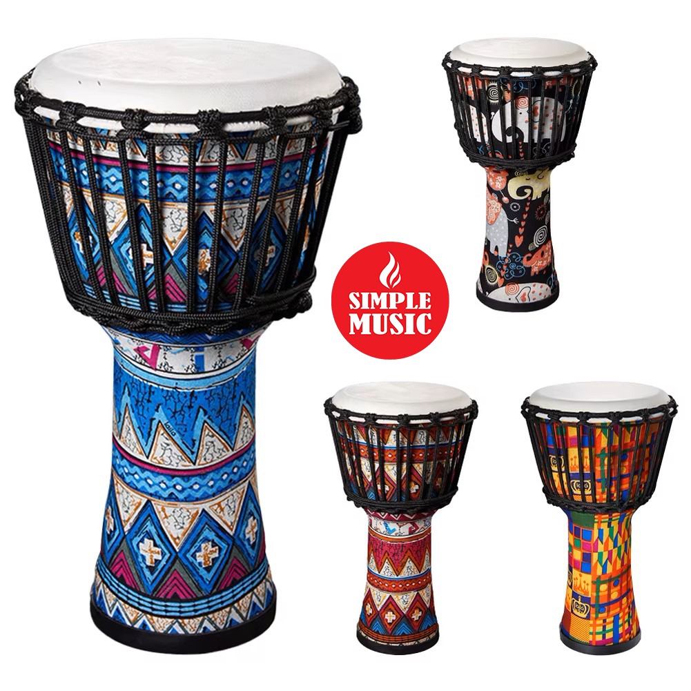 Colourful 8'' Art Pattern African Drum Djembe Hand Drum Percussion Musical Instrument