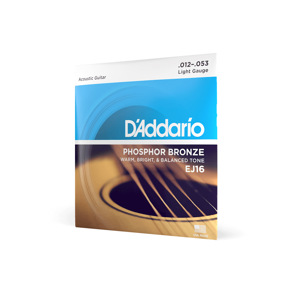 D'Addario Guitar Strings - Phosphor Bronze Acoustic Guitar Strings - EJ16