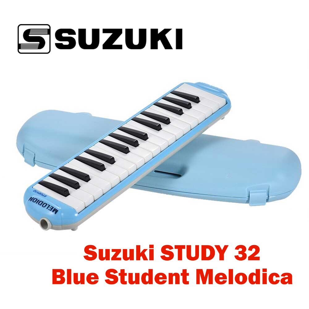 Suzuki STUDY 32 Blue Alto Melodion / Student Melodica / pianica (With Carrying Case, Cleaning cloth)