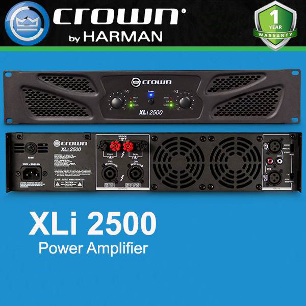 Crown XLi 2500 1500W 2-channel Professional Power Amplifier Loader