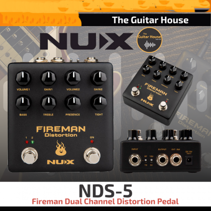 NUX NDS-5 Fireman Dual Channel Distortion Guitar Effects Pedal