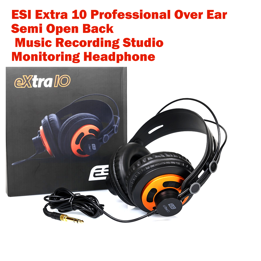 ESI Extra 10 Professional Over Ear Semi Open Back Music Recording Studio Monitoring Headphone