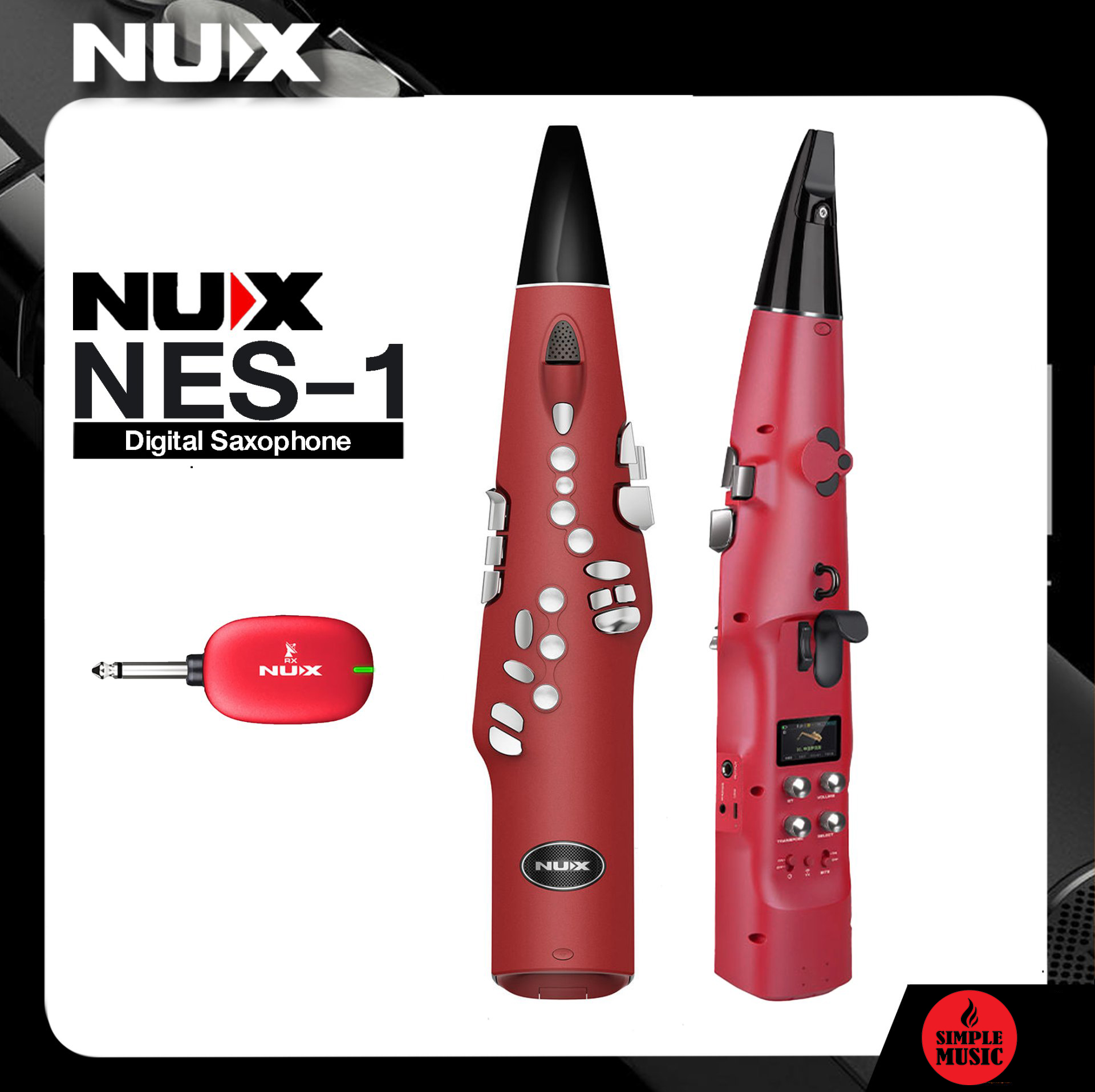 NUX NES-1 5.8GHz Wireless Digital Wind Instrument with Bluetooth(Digital Saxophone)