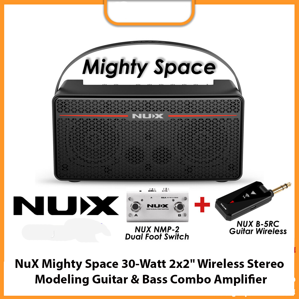 NUX Mighty Space Wireless Modeling Guitar Amplifier 30W Portable Rechargeable Guitar/Bass Amplifier