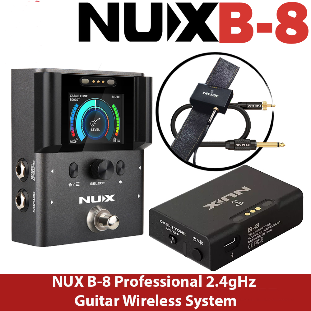 NUX B-8 Professional 2.4gHz Guitar Wireless Audio Transmitter System