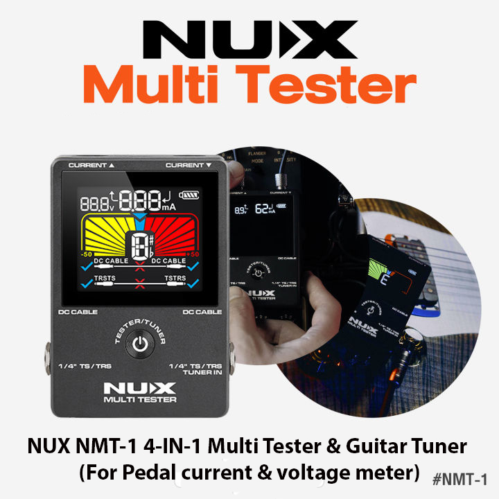 NUX NMT-1 4-IN-1 Multi Tester & Guitar Tuner (For Pedal current & voltage meter)