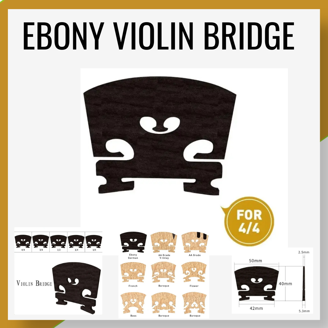 Violin Bridge Master AA Grade Ebony Violin Bridge 4/4 Violin Bridge Violin Use