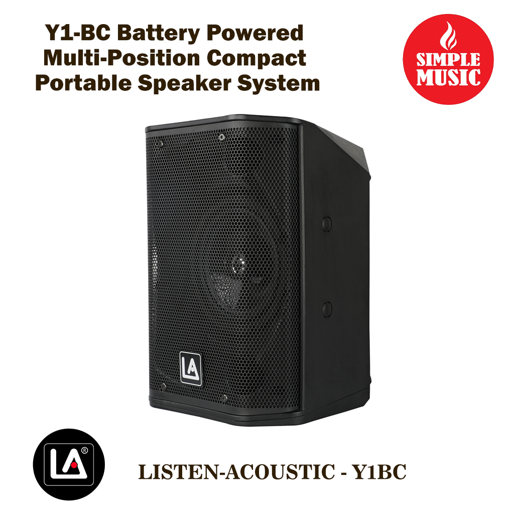 Listens Acoustic Y1-BC Series Multi-Position Portable Rechargeable Battery PA Speaker