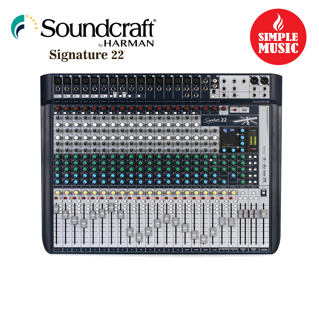 Soundcraft Signature 22 High Performance Mixer and Audio Interface with Effects