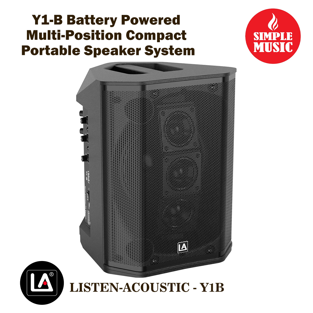 Listens Acoustic Y1-B Series Multi-Position Portable Rechargeable Battery PA Speaker