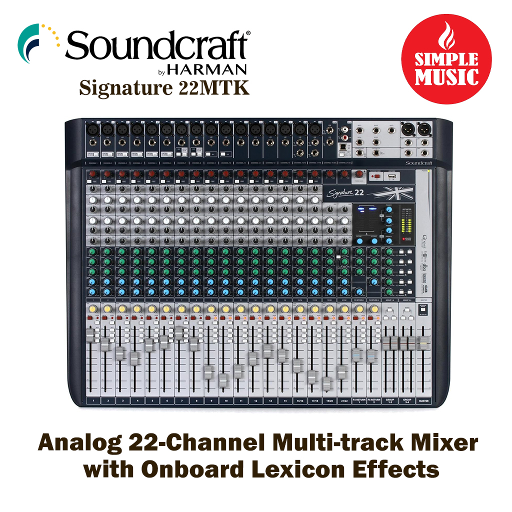 Soundcraft Signature 22 High Performance Mixer and Audio Interface with Effects