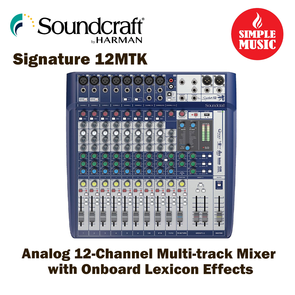 Soundcraft Signature 12 Analog 12-Channel Mixer with Onboard Lexicon Effects