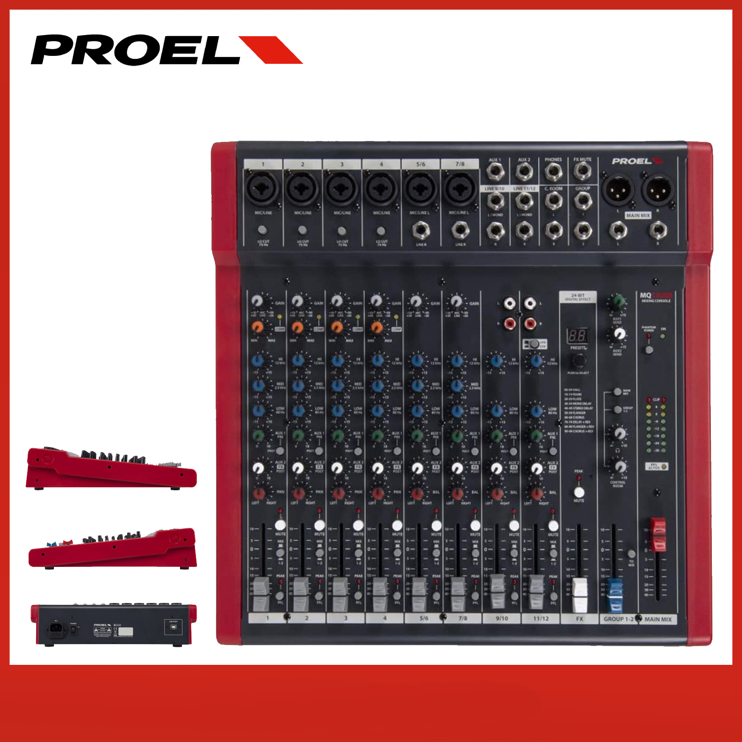 Proel MQ16-USB Compact 16-Channel Mixer with FX and USB