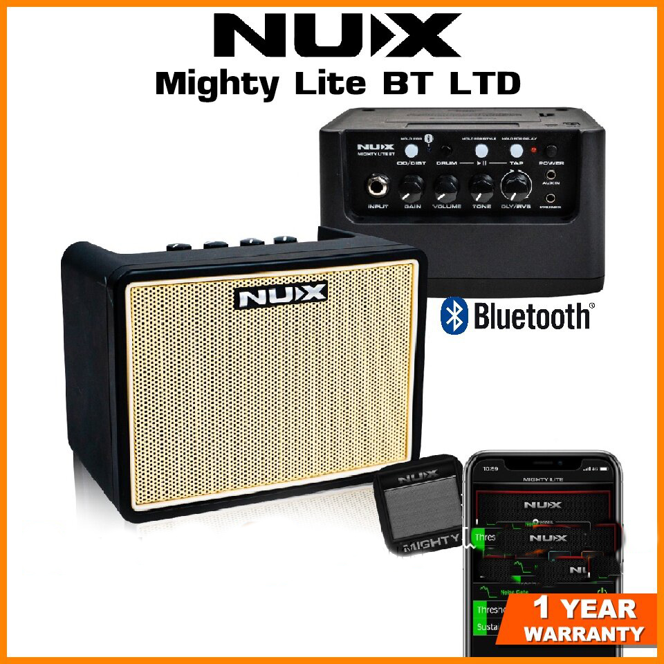 NUX Mighty Lite BT Mini Portable Modeling Guitar Amplifier with Bluetooth(Cream)