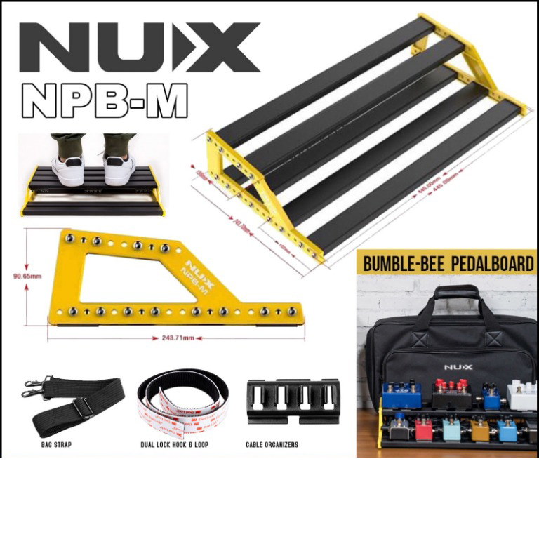 NUX NPB-M Bumblebee Manageable Guitar Pedalboard With Bag(Medium)